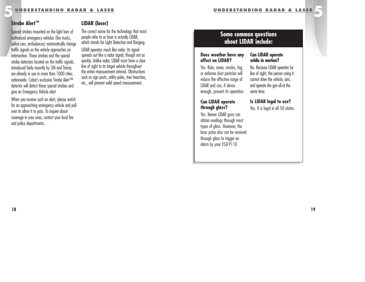 Cobra Electronics ESD-9110 User Manual | Page 12 / 16