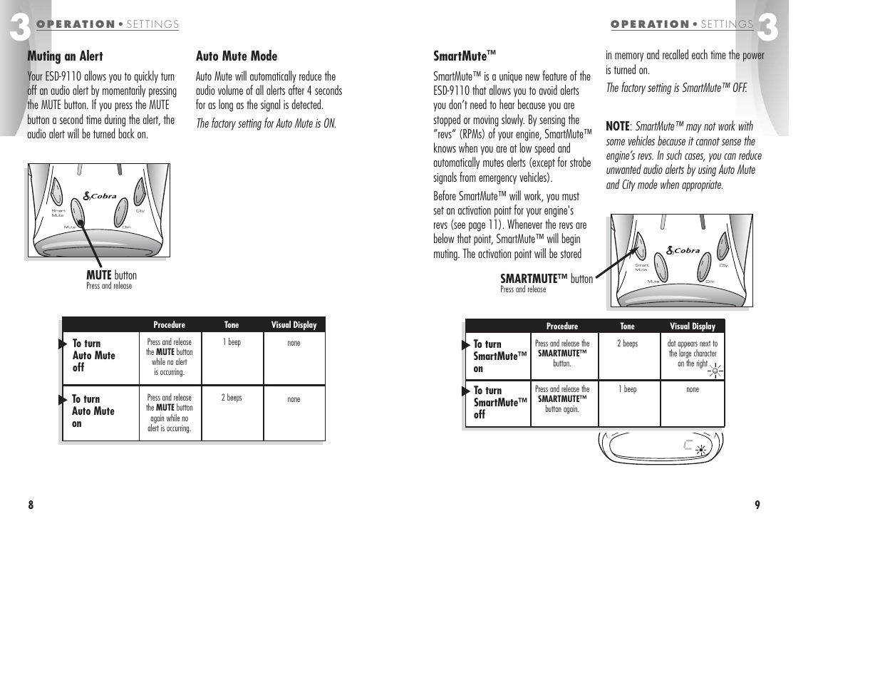 Cobra Electronics ESD-9110 User Manual | Page 7 / 16