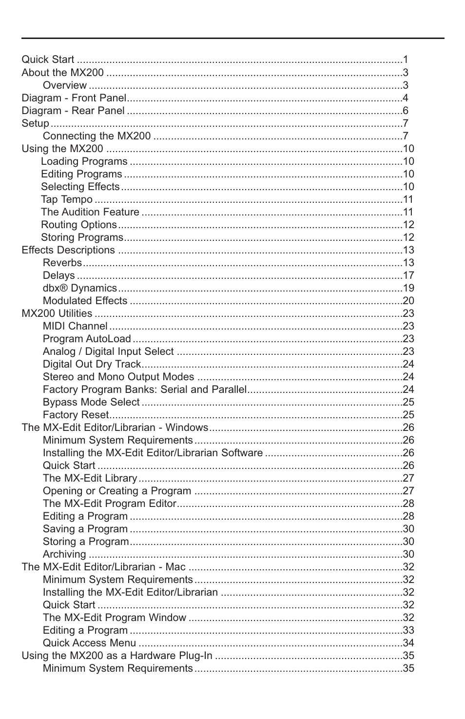 Lexicon MX200 User Manual | Page 5 / 48