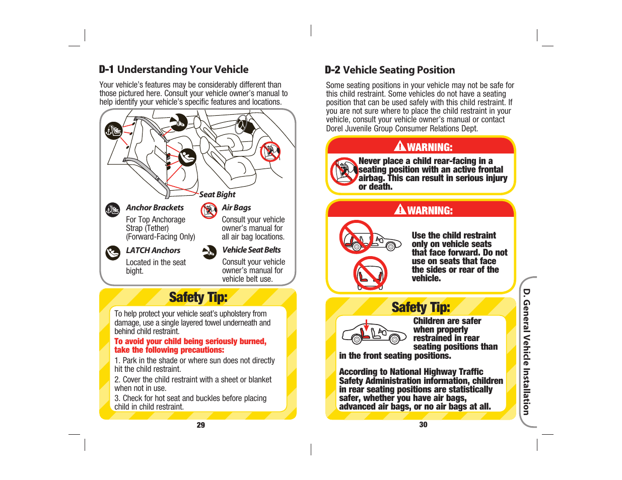 Safety tip | Safety 1st Alpha Omega Elite User Manual | Page 16 / 32