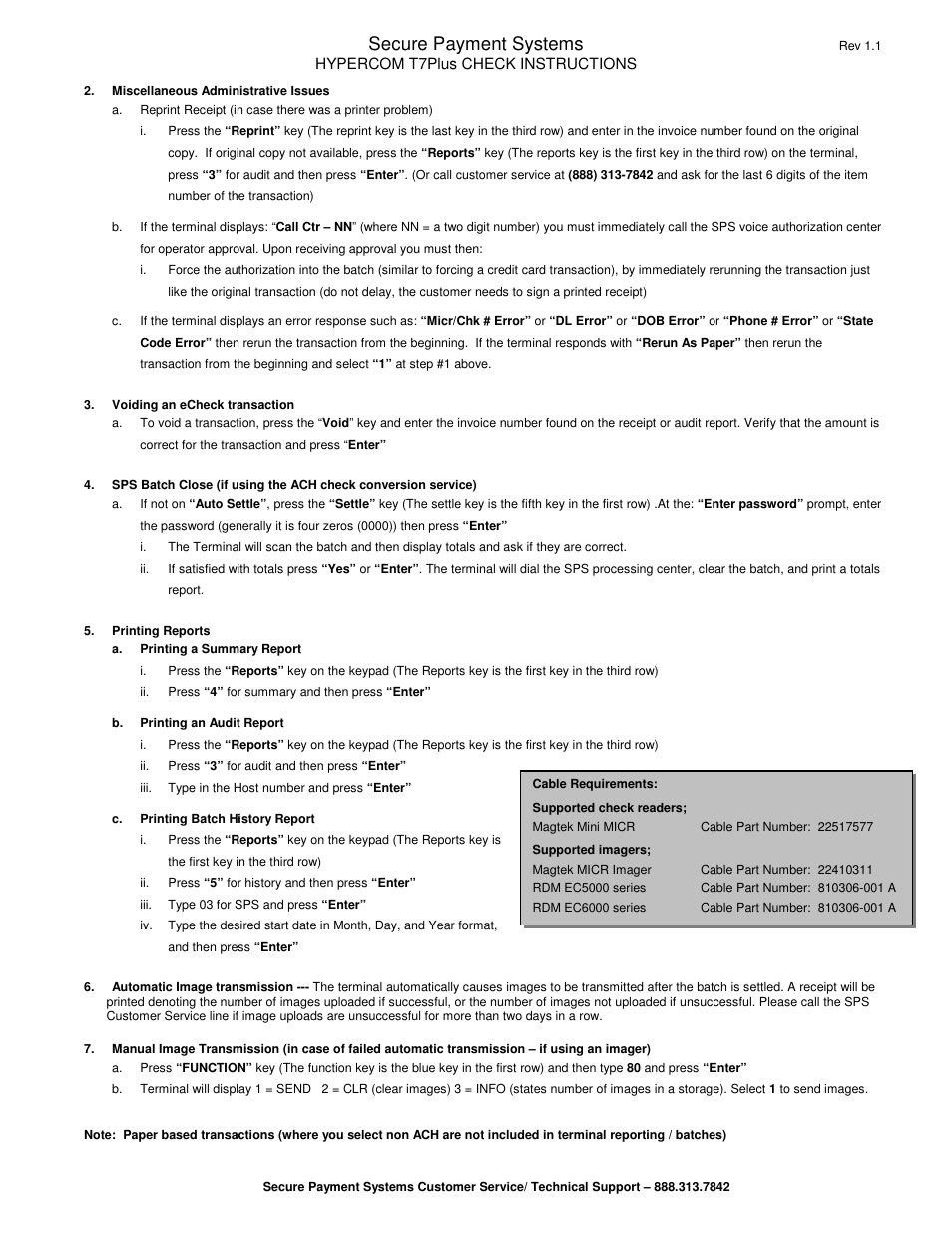 Secure payment systems | Hypercom T7Plus User Manual | Page 2 / 6