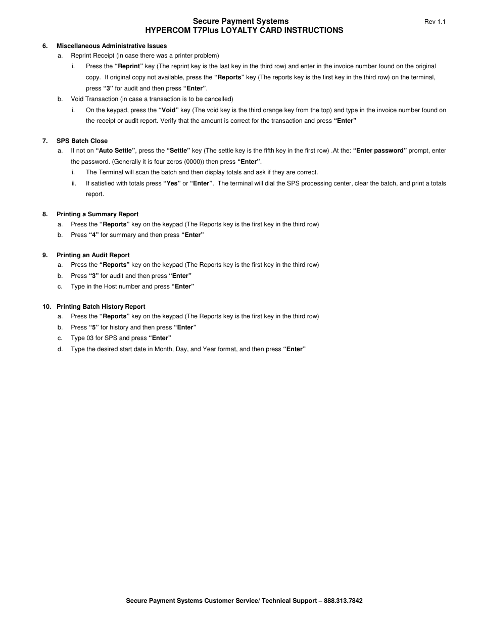 Hypercom T7Plus User Manual | Page 6 / 6