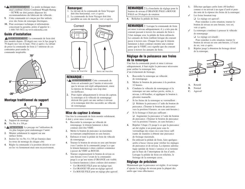 Ab c | Tekonsha Voyager User Manual | Page 3 / 6