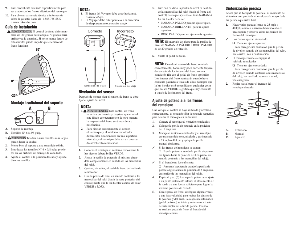 Ab c | Tekonsha Voyager User Manual | Page 5 / 6