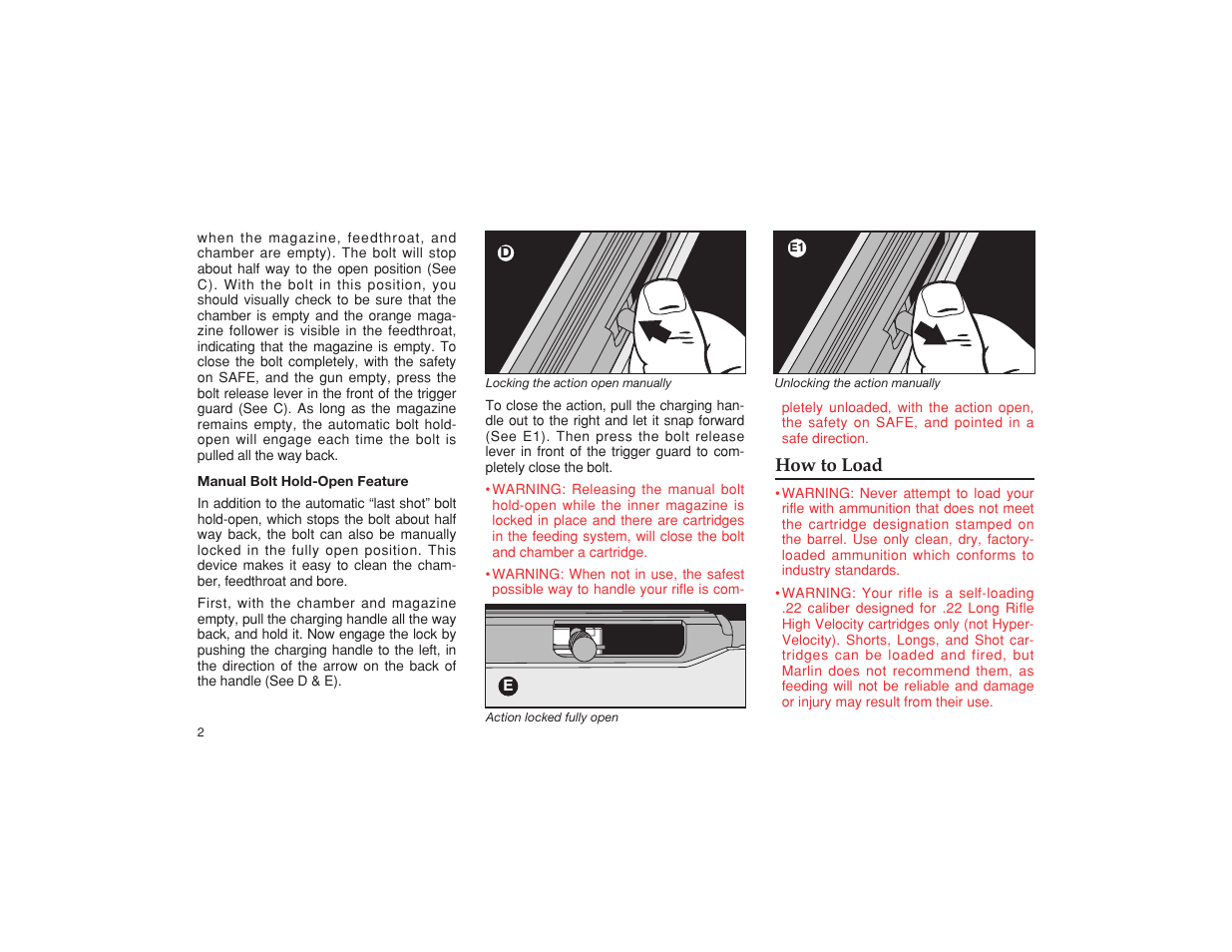 How to load | Marlin model 60 User Manual | Page 4 / 14