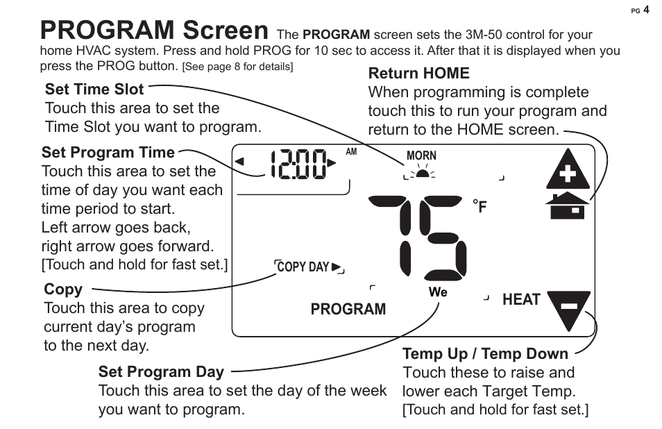 Program screen | 3M 50 User Manual | Page 4 / 16