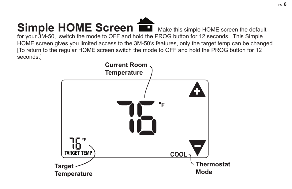 Simple home screen | 3M 50 User Manual | Page 6 / 16