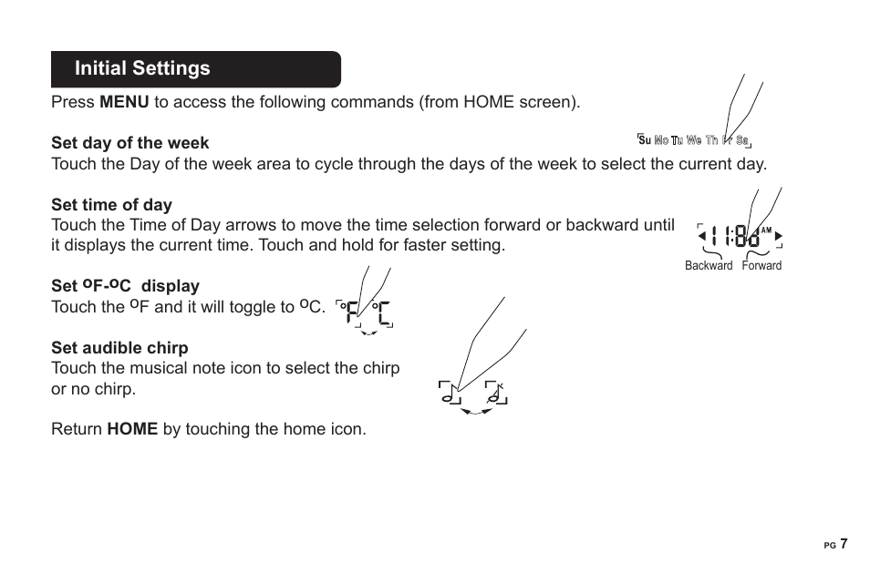 Initial settings | 3M 50 User Manual | Page 7 / 16