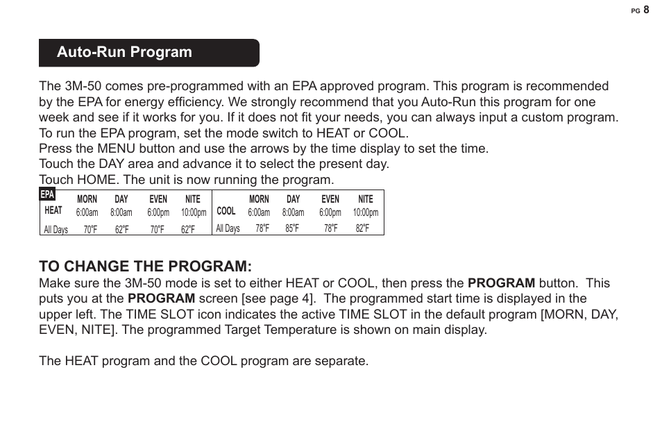 Auto-run program | 3M 50 User Manual | Page 8 / 16