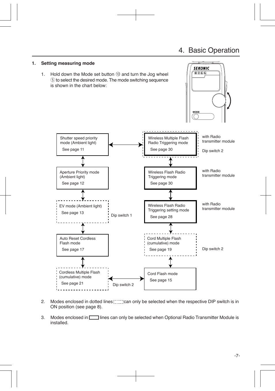 Basic operation | Sekonic L-358 User Manual | Page 11 / 52