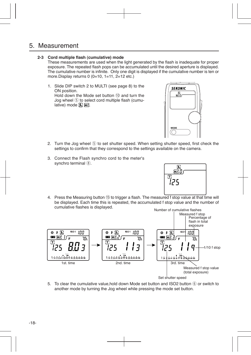 Measurement | Sekonic L-358 User Manual | Page 22 / 52