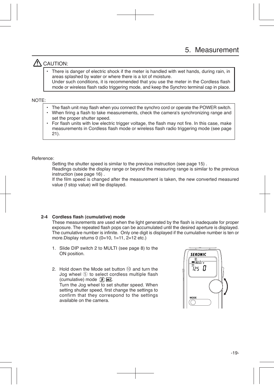 Measurement | Sekonic L-358 User Manual | Page 23 / 52