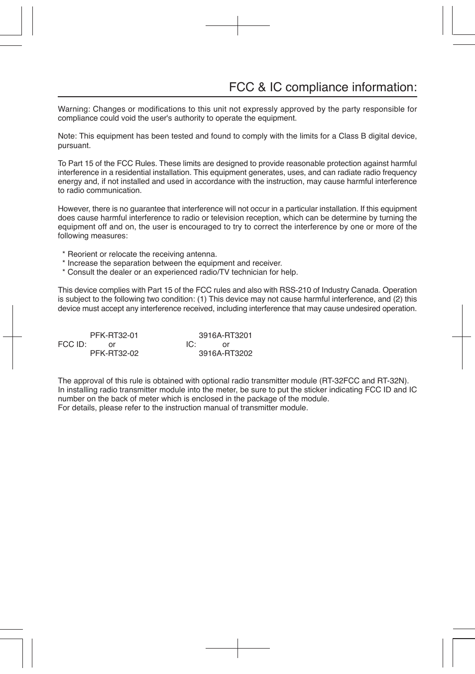 Fcc & ic compliance information | Sekonic L-358 User Manual | Page 41 / 52