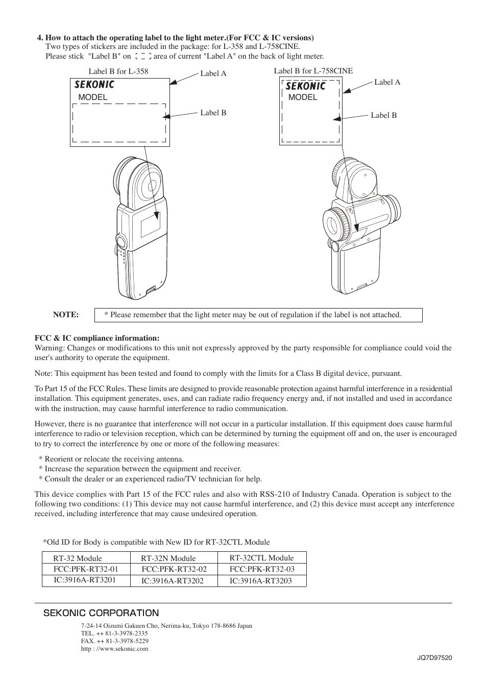 Sekonic L-358 User Manual | Page 50 / 52