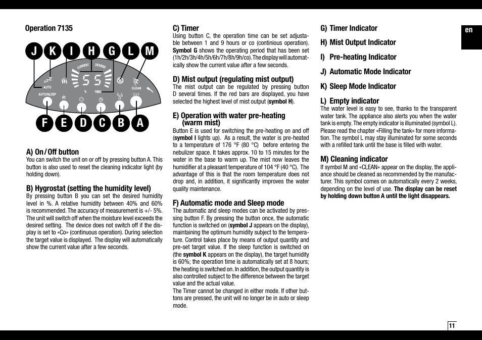 Air-O-Swiss AOS 7135 User Manual | Page 11 / 52