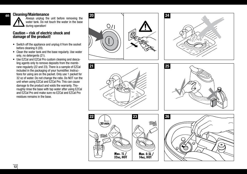 Air-O-Swiss AOS 7135 User Manual | Page 12 / 52