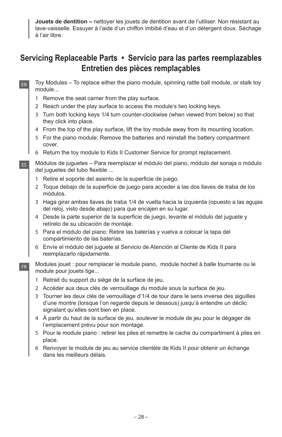 Baby Einstein 90564 User Manual | Page 28 / 32
