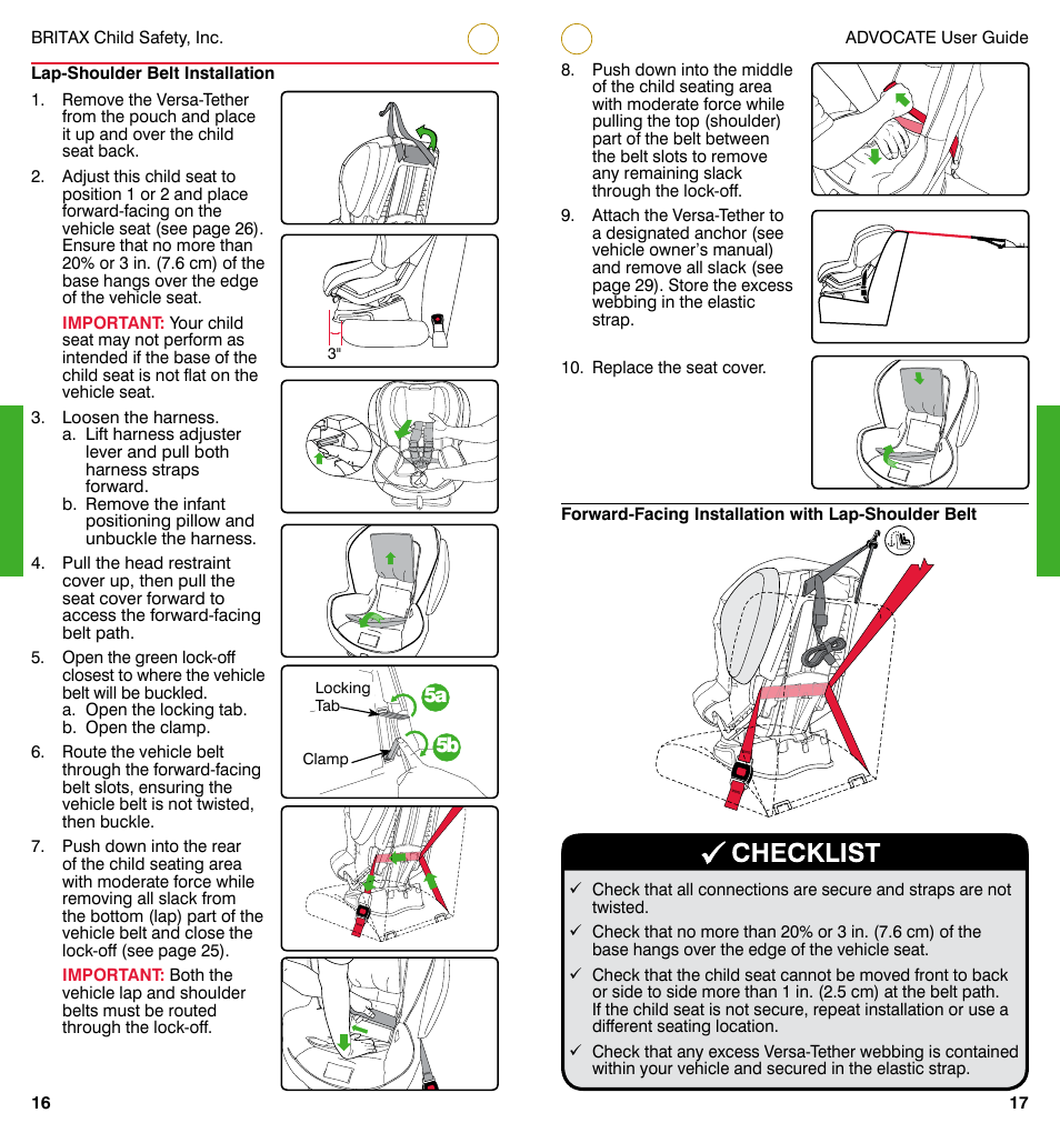 5b 5a | Britax ADVOCATE User Manual | Page 11 / 52