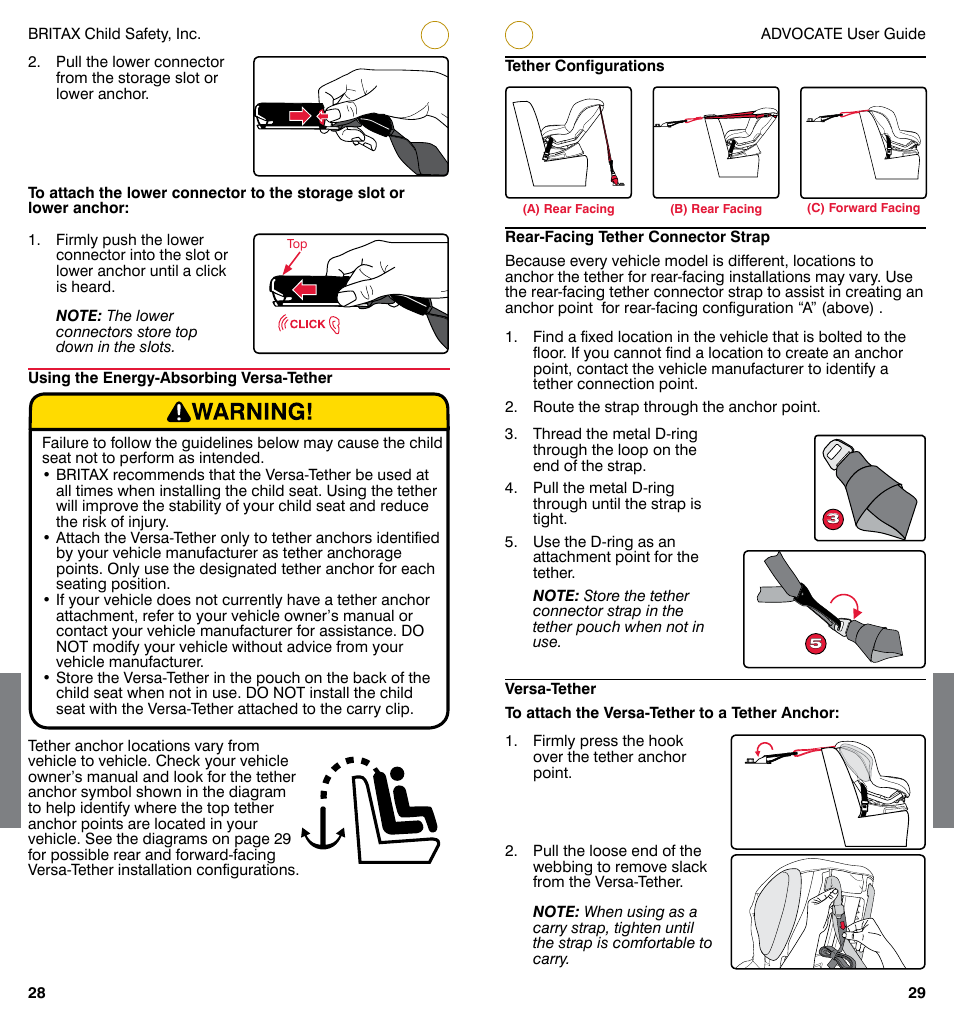 Britax ADVOCATE User Manual | Page 17 / 52