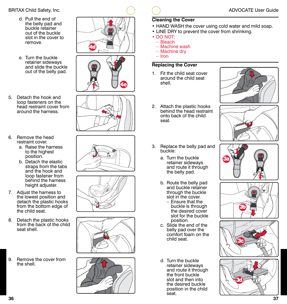 Britax ADVOCATE User Manual | Page 21 / 52