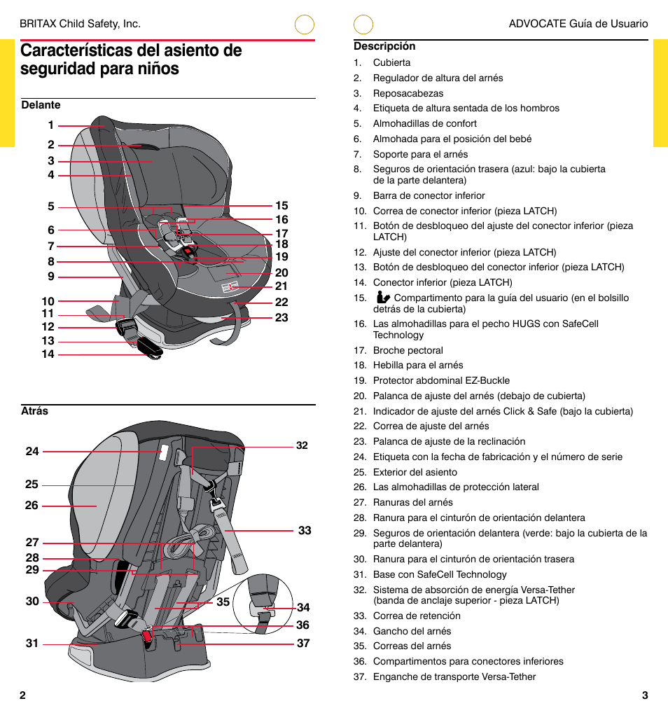 Britax ADVOCATE User Manual | Page 28 / 52