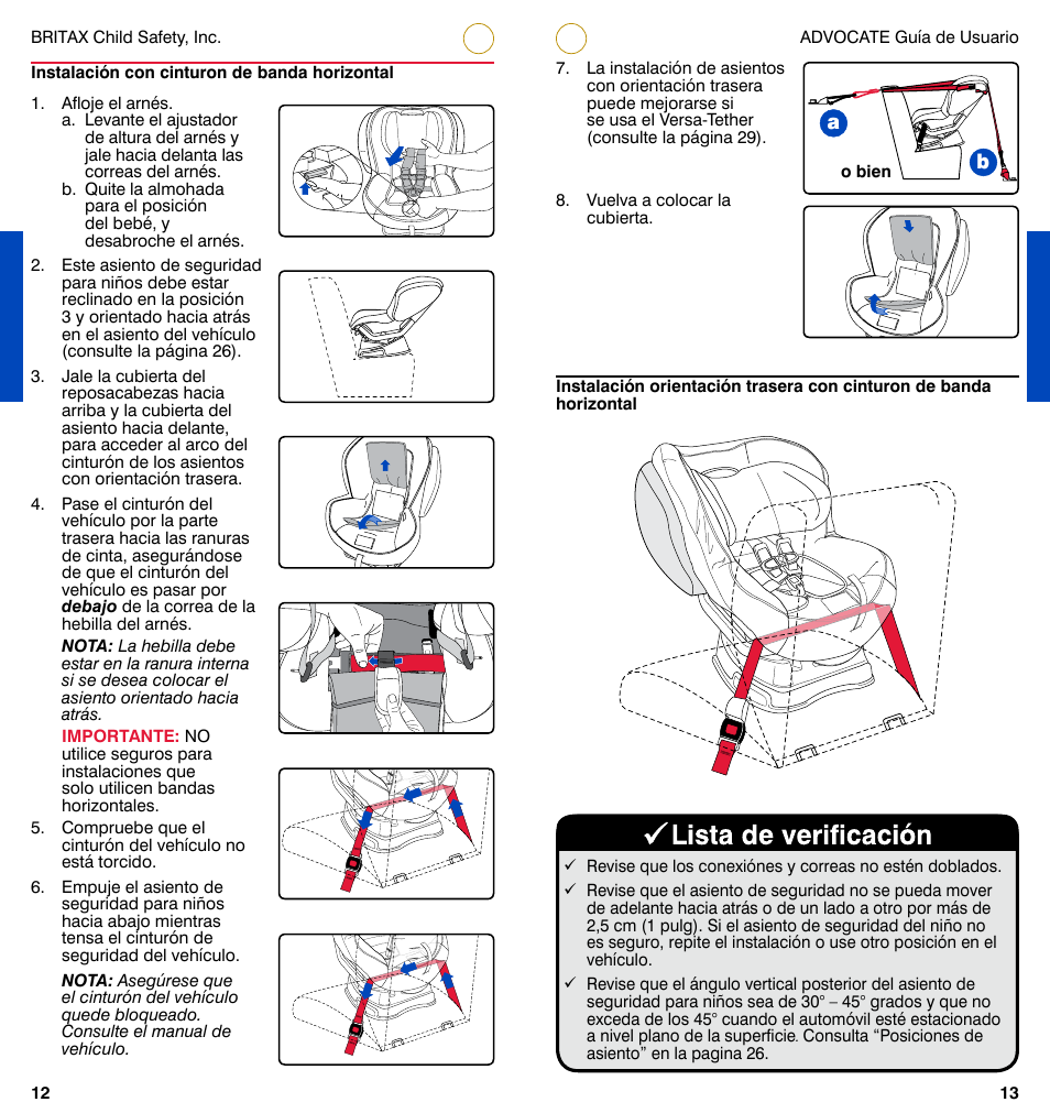 Britax ADVOCATE User Manual | Page 33 / 52