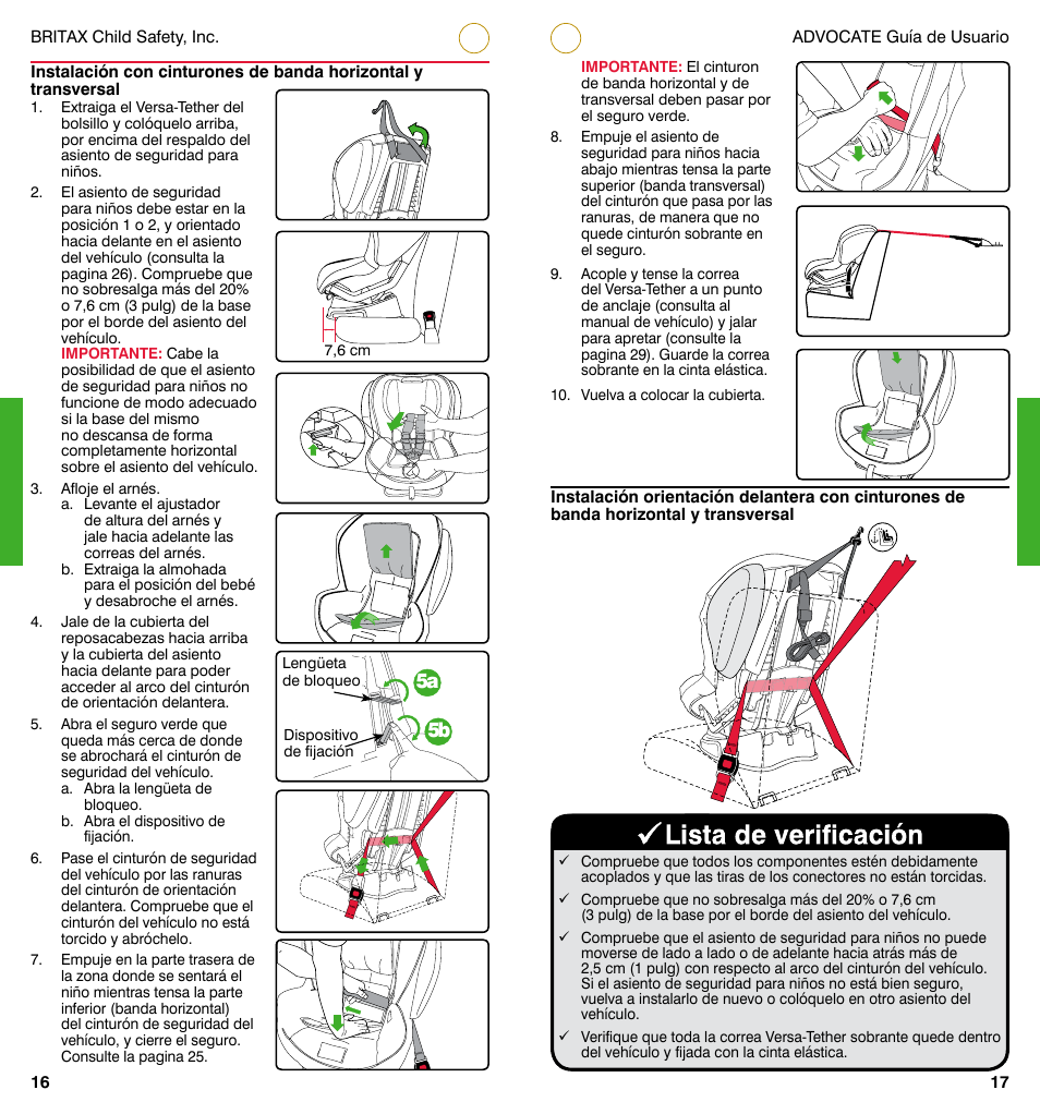 5b 5a | Britax ADVOCATE User Manual | Page 35 / 52