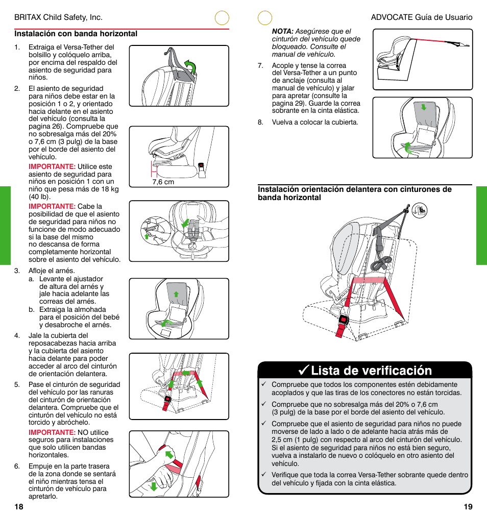 Britax ADVOCATE User Manual | Page 36 / 52