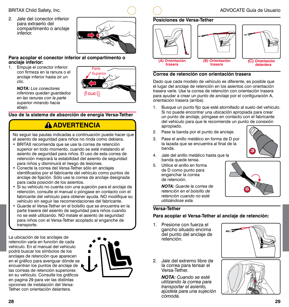 Britax ADVOCATE User Manual | Page 41 / 52