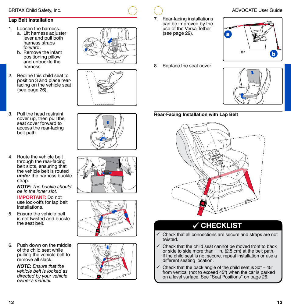 2a b | Britax ADVOCATE User Manual | Page 9 / 52