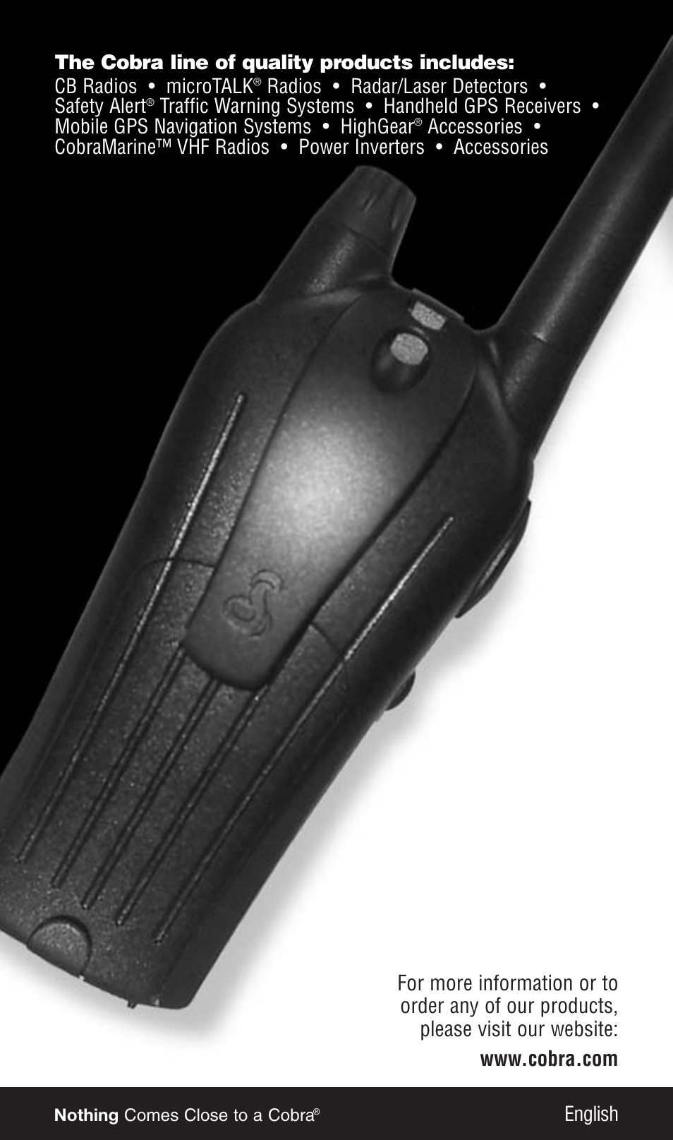 Cobra Electronics PR5000DX User Manual | Page 19 / 19