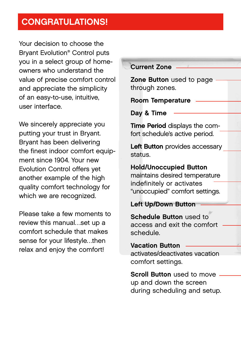 Bryant evolution  thermostat User Manual | Page 2 / 44