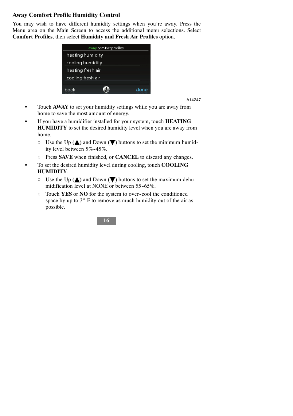 Bryant evolution thermostat SYSTXBBECW01-A User Manual | Page 22 / 68