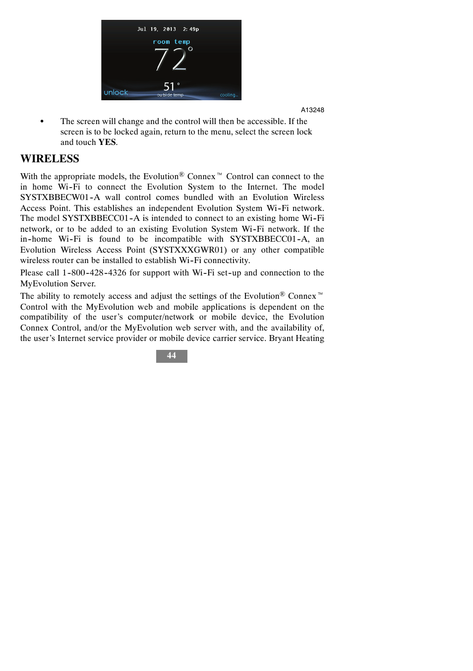 Wireless | Bryant evolution thermostat SYSTXBBECW01-A User Manual | Page 50 / 68