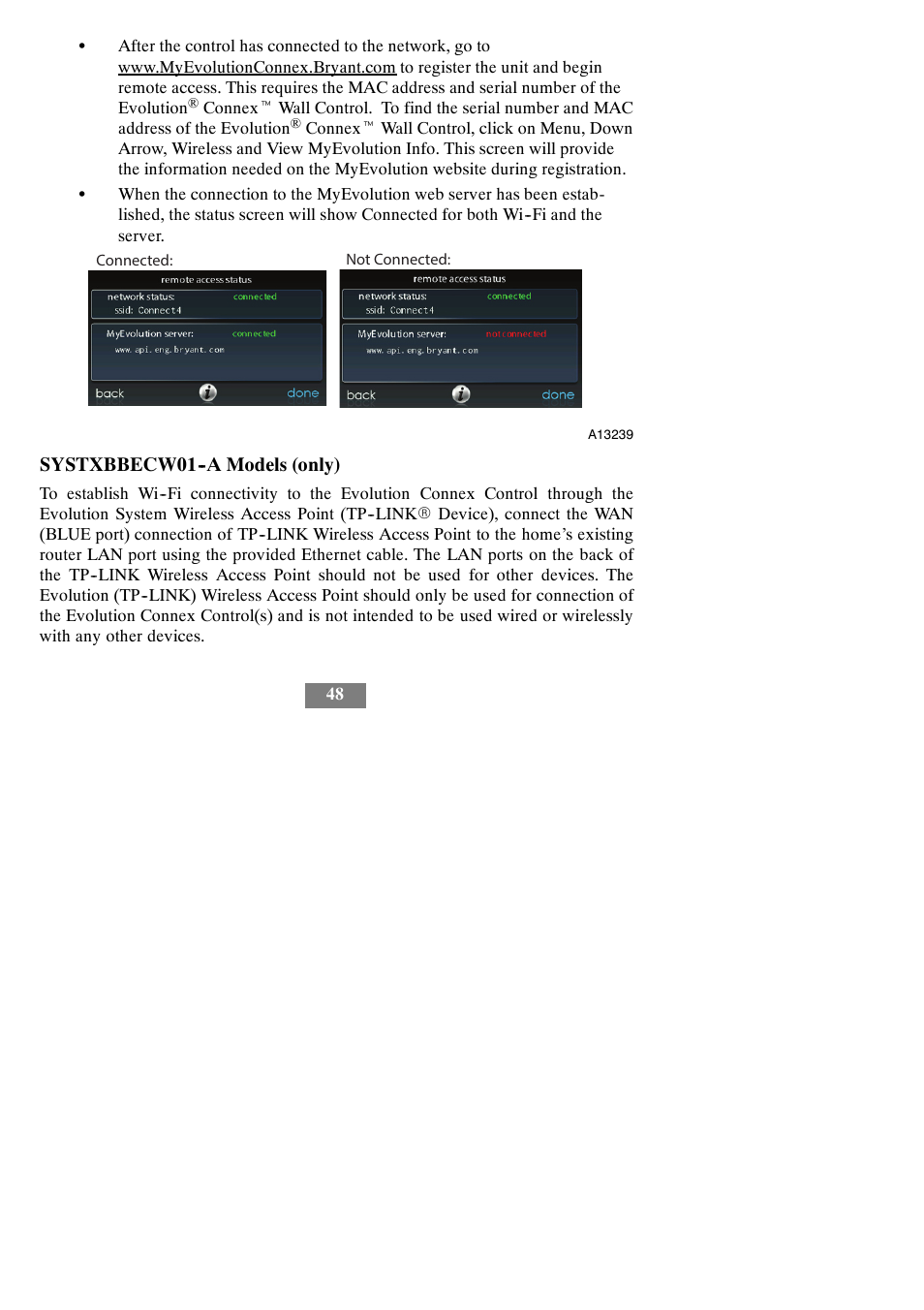 Bryant evolution thermostat SYSTXBBECW01-A User Manual | Page 54 / 68