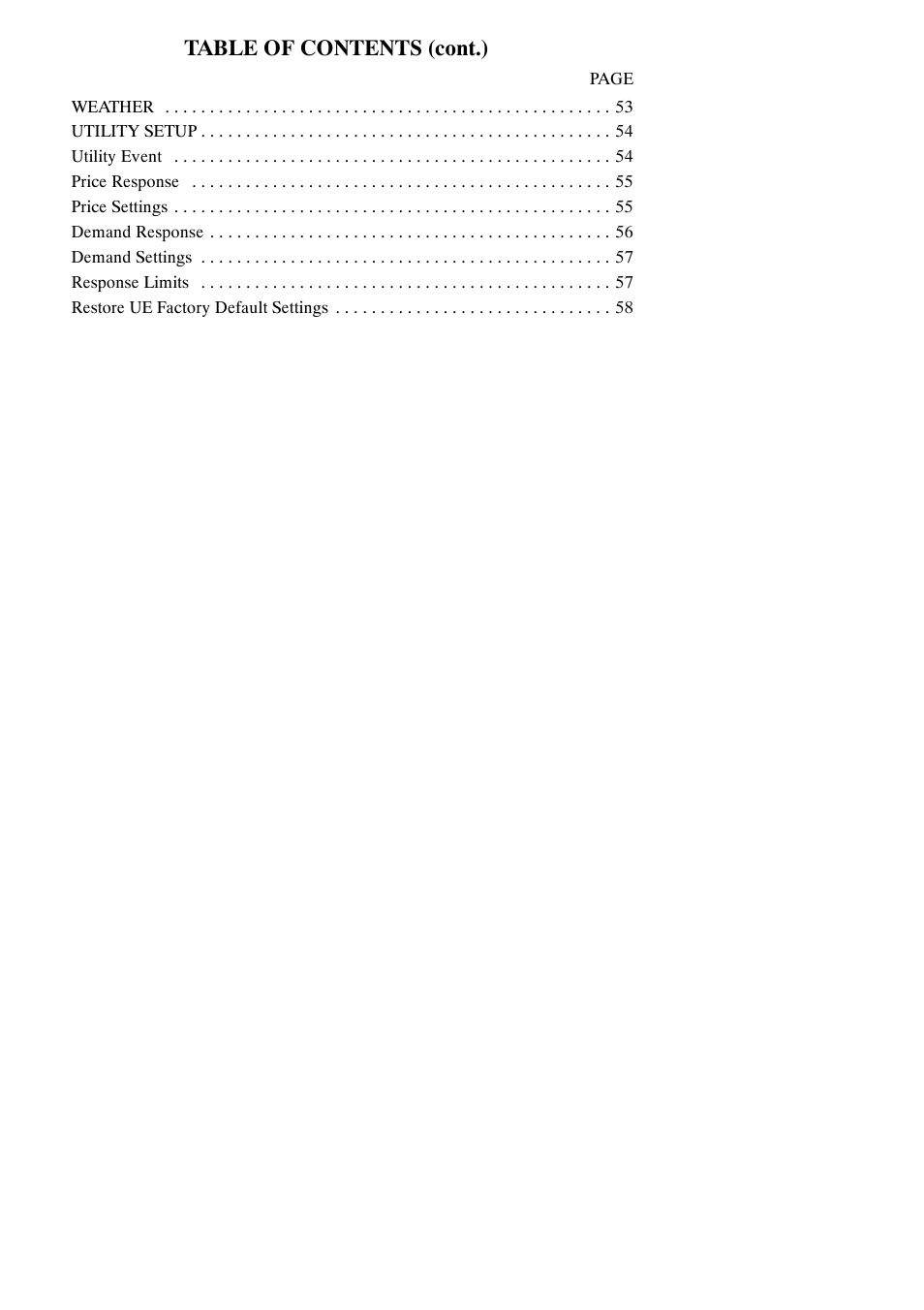 Table of contents (cont.) | Bryant evolution thermostat SYSTXBBECW01-A User Manual | Page 6 / 68