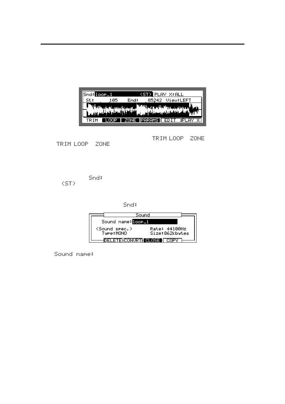 Editing a sound, Selecting a sound | Akai MPC 2000xl User Manual | Page 104 / 208
