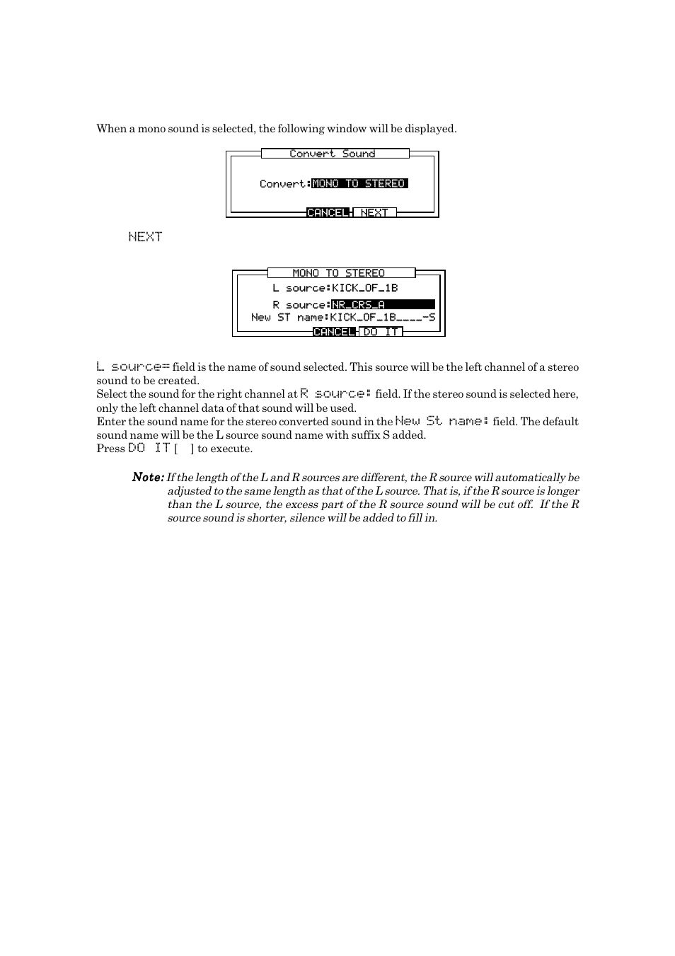 Converting mono to stereo | Akai MPC 2000xl User Manual | Page 107 / 208