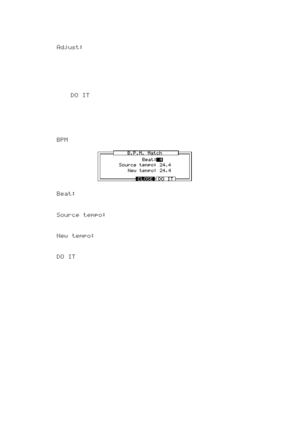 Bpm match | Akai MPC 2000xl User Manual | Page 118 / 208