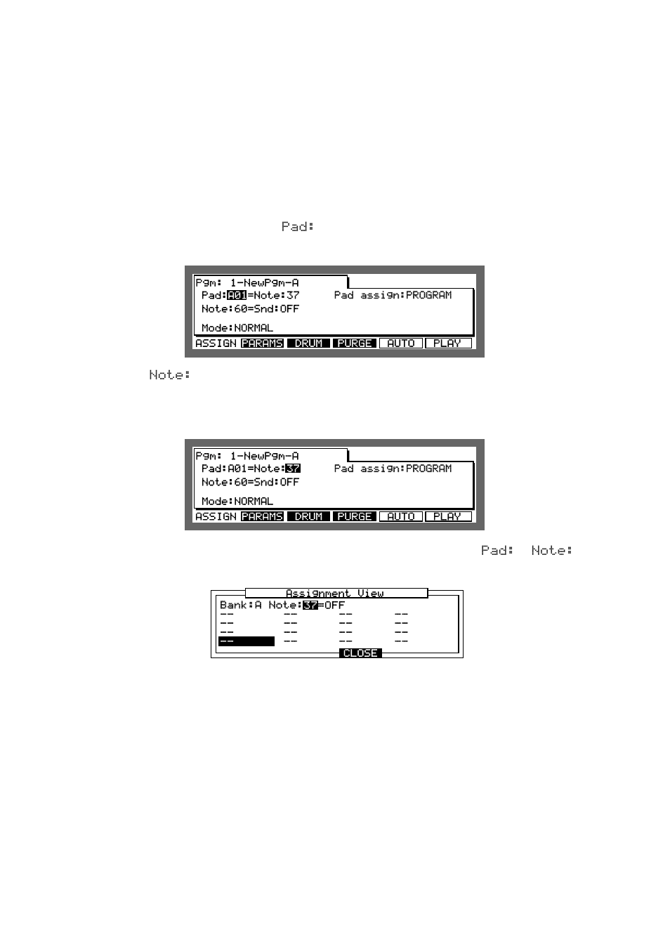 Assigning notes to the drum pads | Akai MPC 2000xl User Manual | Page 127 / 208