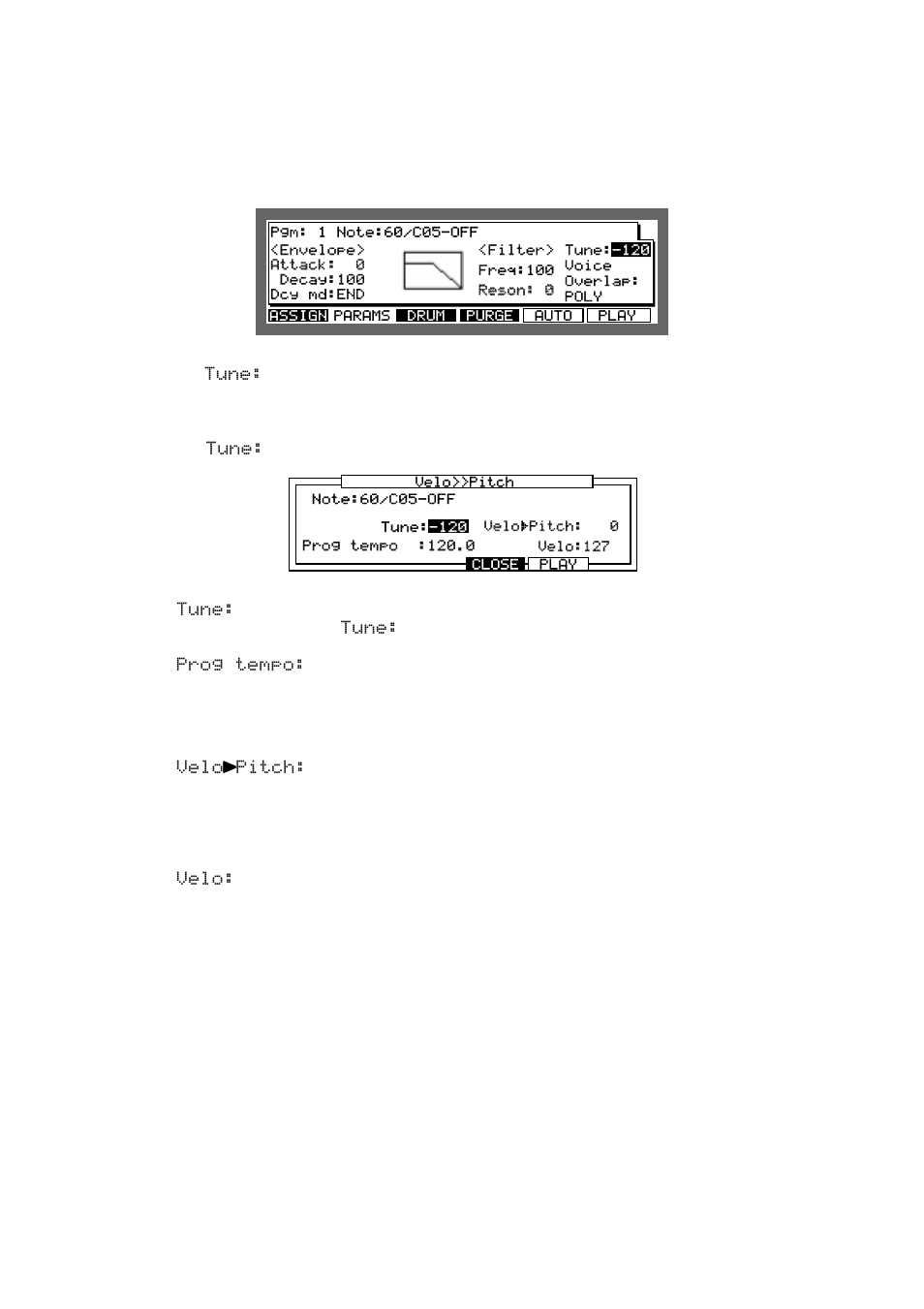 Setting the pitch | Akai MPC 2000xl User Manual | Page 136 / 208