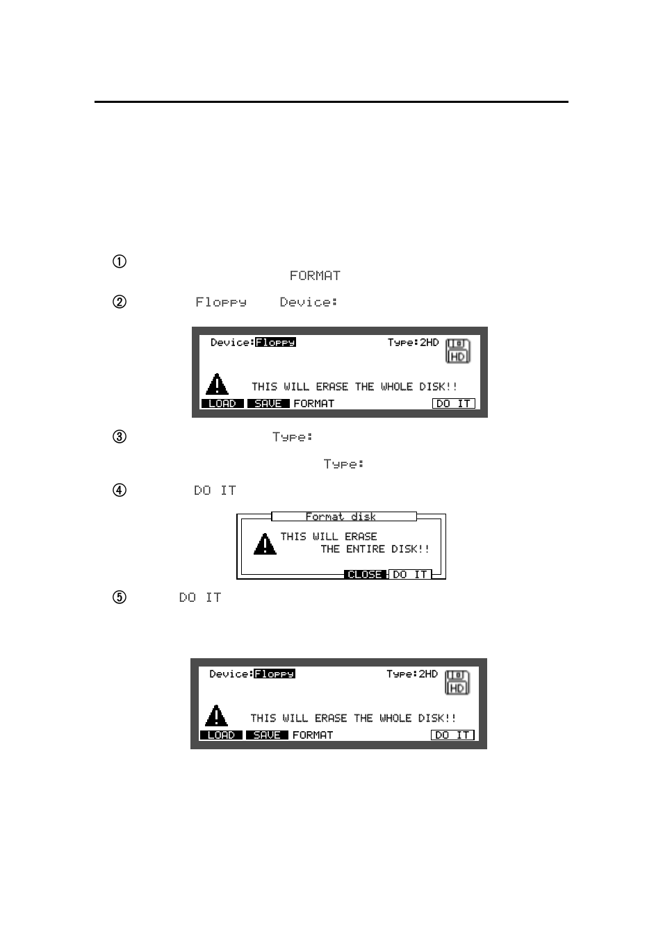 Formatting a disk, Formatting a floppy disk, Formatting a floppy disk 1 | Akai MPC 2000xl User Manual | Page 165 / 208