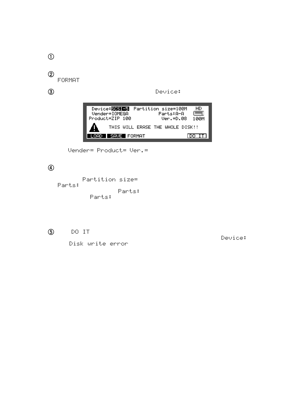 Formatting a scsi drive, Formatting a scsi drive 1 | Akai MPC 2000xl User Manual | Page 166 / 208