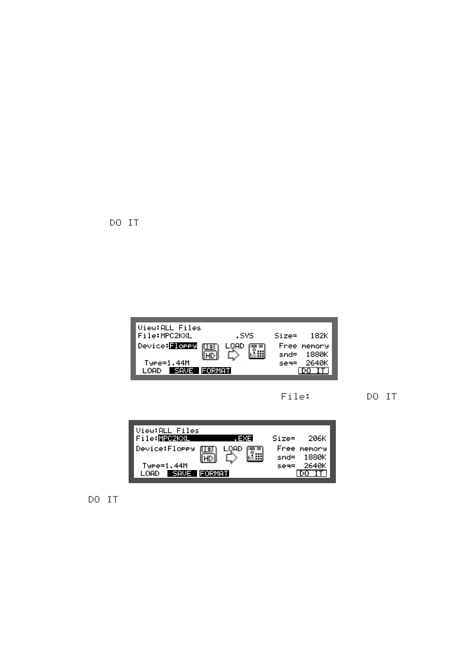 Loading an updated operating system | Akai MPC 2000xl User Manual | Page 180 / 208