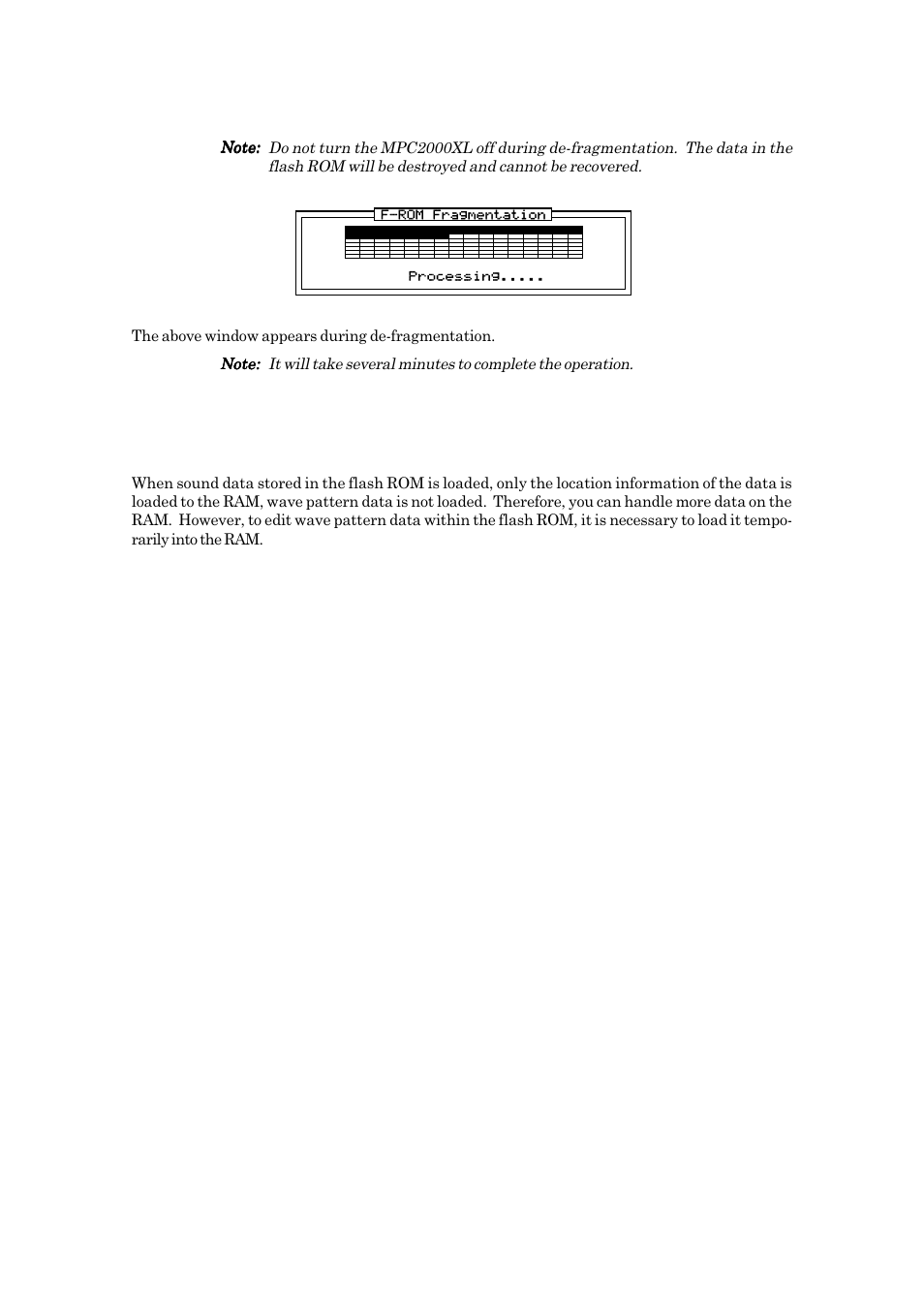 Editing a sound within the flash rom | Akai MPC 2000xl User Manual | Page 187 / 208