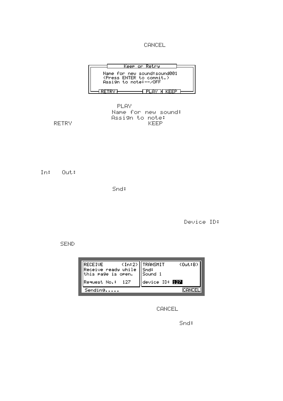 Sending sample data | Akai MPC 2000xl User Manual | Page 195 / 208