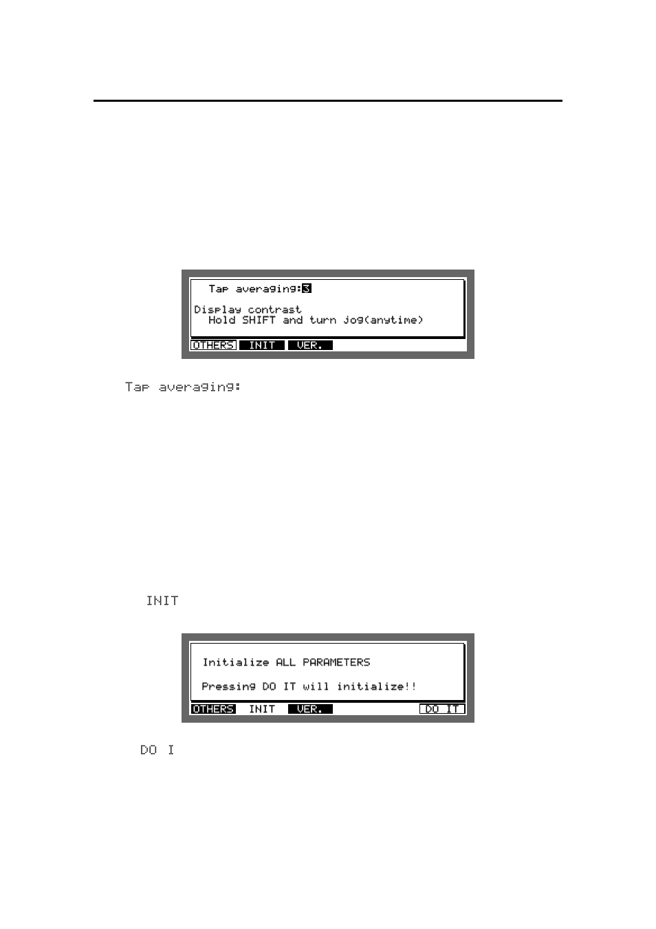 Other mode, Others screen, Init screen | Akai MPC 2000xl User Manual | Page 197 / 208