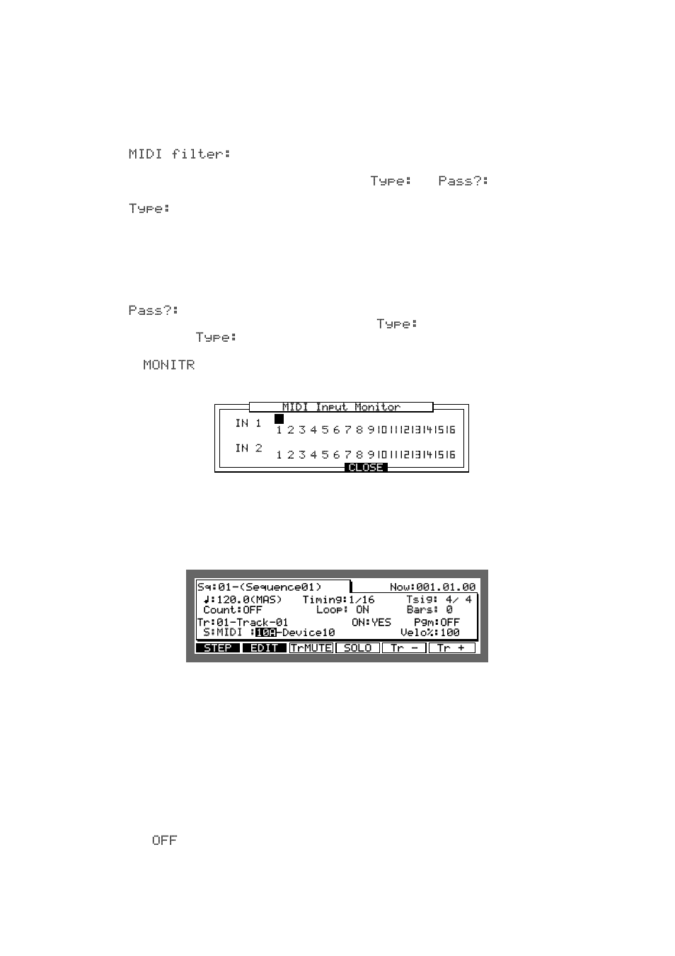 Midi filter function, Setting the track’s midi channel | Akai MPC 2000xl User Manual | Page 63 / 208