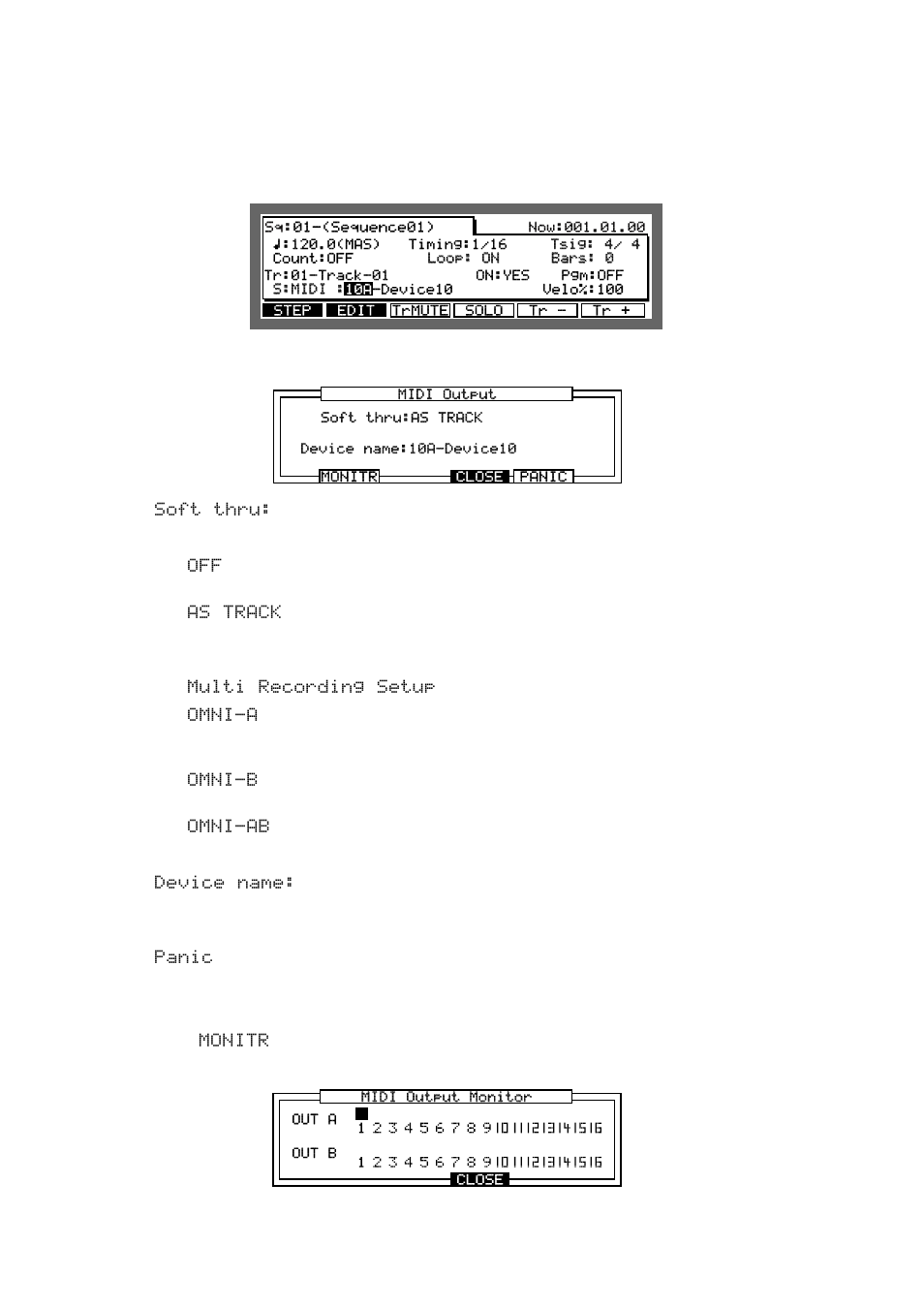 Settings for midi output | Akai MPC 2000xl User Manual | Page 64 / 208