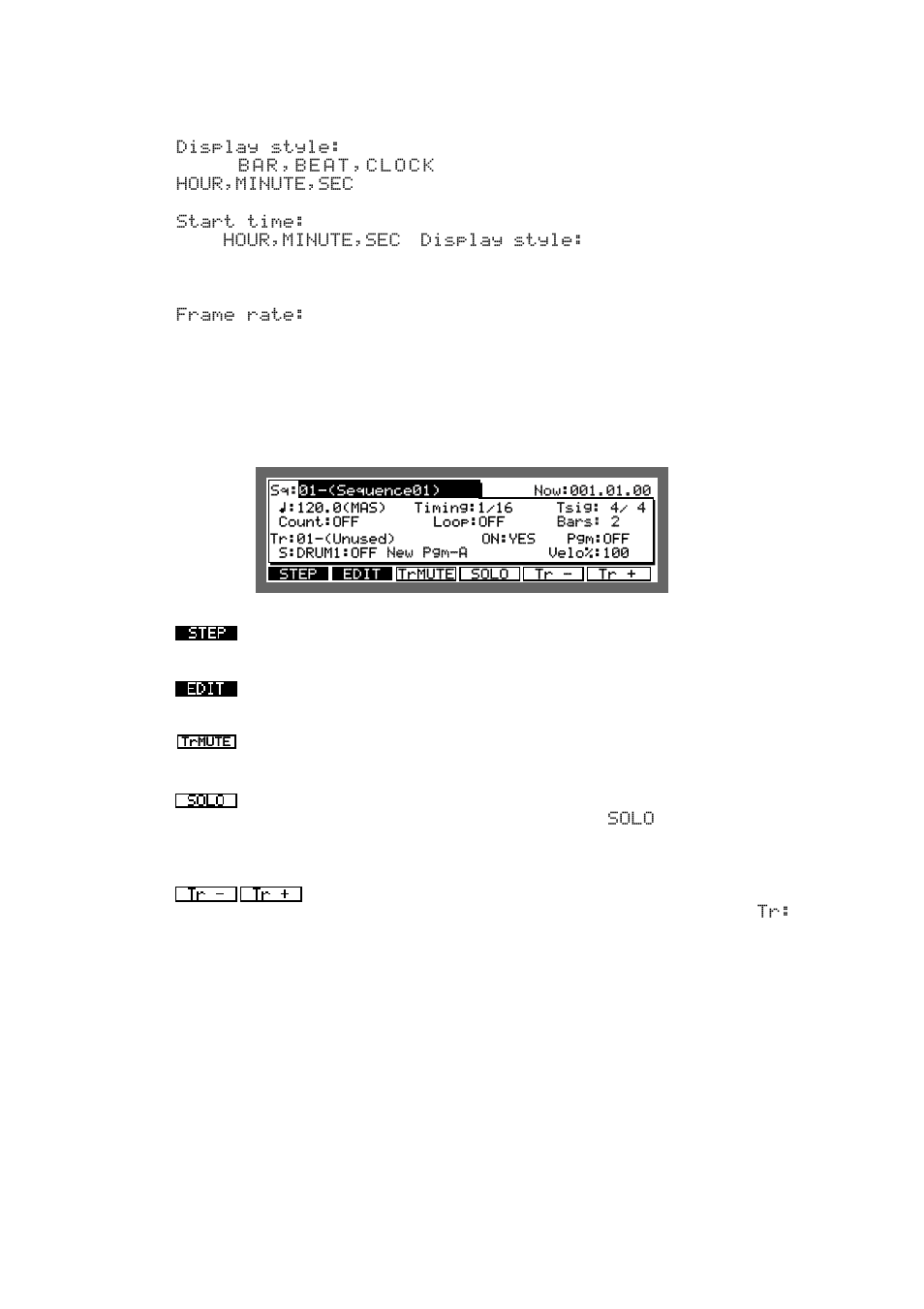 The main screen function keys | Akai MPC 2000xl User Manual | Page 68 / 208